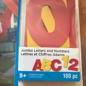 Jumbo Letters and Numbers 180 pc